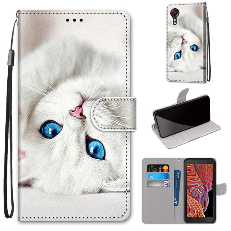 Coloured Drawing Cross Texture Horizontal Flip PU Leather Case with Holder & Card Slots & Wallet & Lanyard, For Samsung Galaxy F62 / M62, For Samsung Galaxy S21 FE, For Samsung Galaxy Xcover 5