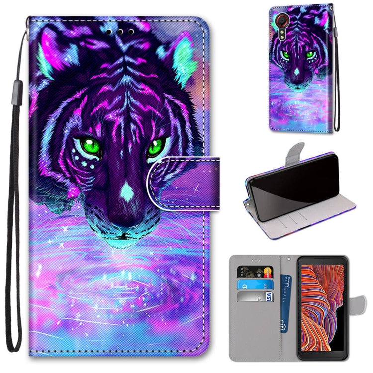 Coloured Drawing Cross Texture Horizontal Flip PU Leather Case with Holder & Card Slots & Wallet & Lanyard, For Samsung Galaxy F62 / M62, For Samsung Galaxy S21 FE, For Samsung Galaxy Xcover 5