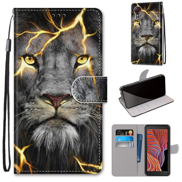 Coloured Drawing Cross Texture Horizontal Flip PU Leather Case with Holder & Card Slots & Wallet & Lanyard, For Samsung Galaxy F62 / M62, For Samsung Galaxy S21 FE, For Samsung Galaxy Xcover 5