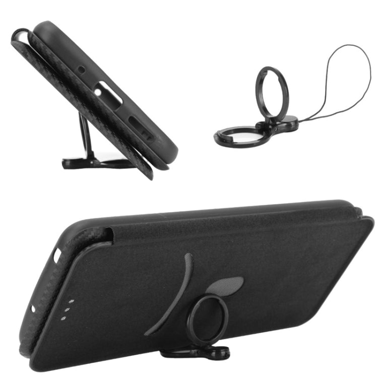 Carbon Fiber Texture Magnetic Horizontal Flip TPU + PC + PU Leather Case with Card Slot, For Xiaomi Mi 11 Ultra, For Xiaomi Mi 11 Pro, For Xiaomi Mi 11 Lite, For Realme C21, For Oppo Find X3 / X3 Pro