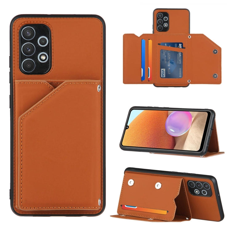 Skin Feel PU + TPU + PC Back Cover Shockproof Case with Card Slots & Holder & Photo Frame, For OPPO A93 5G, For OPPO A94, For Samsung Galaxy A02s (US Version), For Samsung Galaxy A02s (EU Version), For Samsung Galaxy A32 4G (EU Version)����������������...