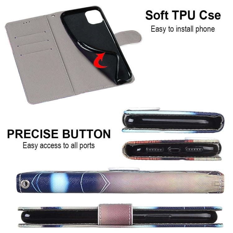 Coloured Drawing Cross Texture Horizontal Flip PU Leather Case with Holder & Card Slots & Wallet & Lanyard, For OPPO A9 (2020) / A5 (2020) / A11X / A11, For OPPO A15 / A15s, For OPPO A53 4G(2020) / A53s / A32 / A33 (2020)�������������������������������...