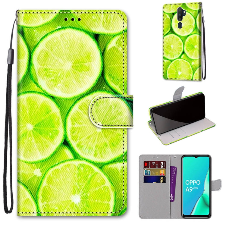 Coloured Drawing Cross Texture Horizontal Flip PU Leather Case with Holder & Card Slots & Wallet & Lanyard, For OPPO A9 (2020) / A5 (2020) / A11X / A11, For OPPO A15 / A15s, For OPPO A53 4G(2020) / A53s / A32 / A33 (2020)�������������������������������...