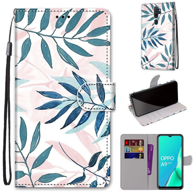 Coloured Drawing Cross Texture Horizontal Flip PU Leather Case with Holder & Card Slots & Wallet & Lanyard, For OPPO A9 (2020) / A5 (2020) / A11X / A11, For OPPO A15 / A15s, For OPPO A53 4G(2020) / A53s / A32 / A33 (2020)�������������������������������...