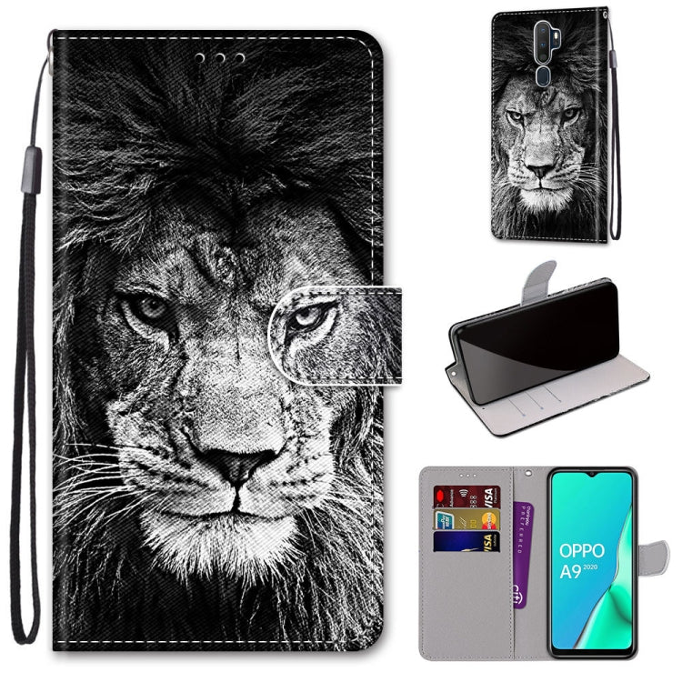 Coloured Drawing Cross Texture Horizontal Flip PU Leather Case with Holder & Card Slots & Wallet & Lanyard, For OPPO A9 (2020) / A5 (2020) / A11X / A11, For OPPO A15 / A15s, For OPPO A53 4G(2020) / A53s / A32 / A33 (2020)�������������������������������...