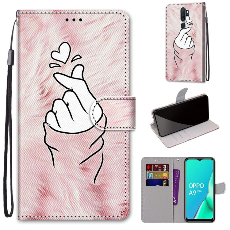Coloured Drawing Cross Texture Horizontal Flip PU Leather Case with Holder & Card Slots & Wallet & Lanyard, For OPPO A9 (2020) / A5 (2020) / A11X / A11, For OPPO A15 / A15s, For OPPO A53 4G(2020) / A53s / A32 / A33 (2020)�������������������������������...
