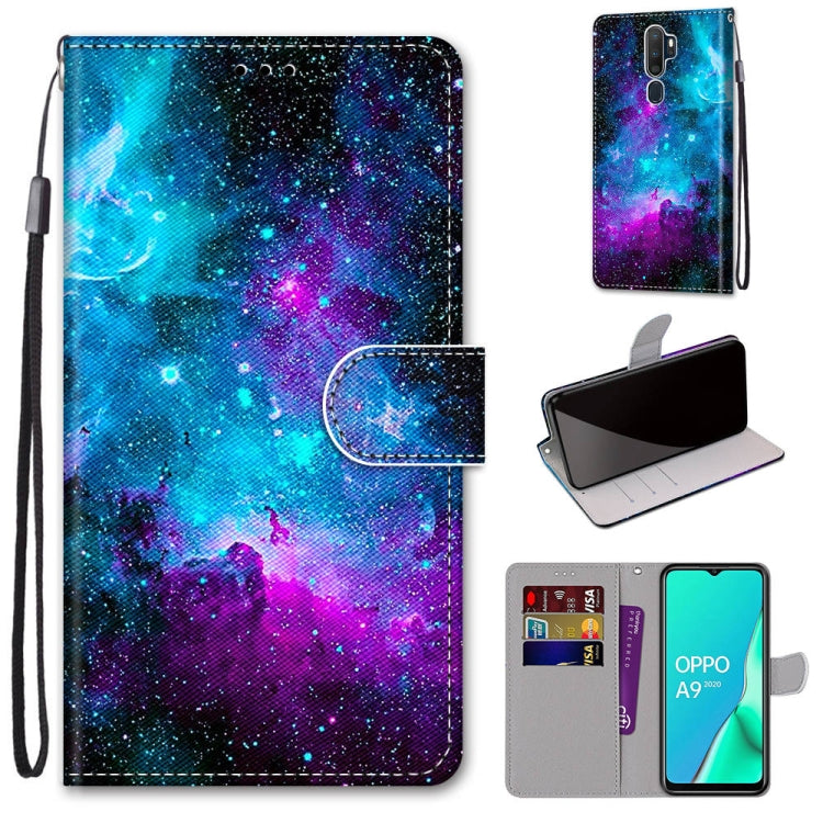 Coloured Drawing Cross Texture Horizontal Flip PU Leather Case with Holder & Card Slots & Wallet & Lanyard, For OPPO A9 (2020) / A5 (2020) / A11X / A11, For OPPO A15 / A15s, For OPPO A53 4G(2020) / A53s / A32 / A33 (2020)�������������������������������...
