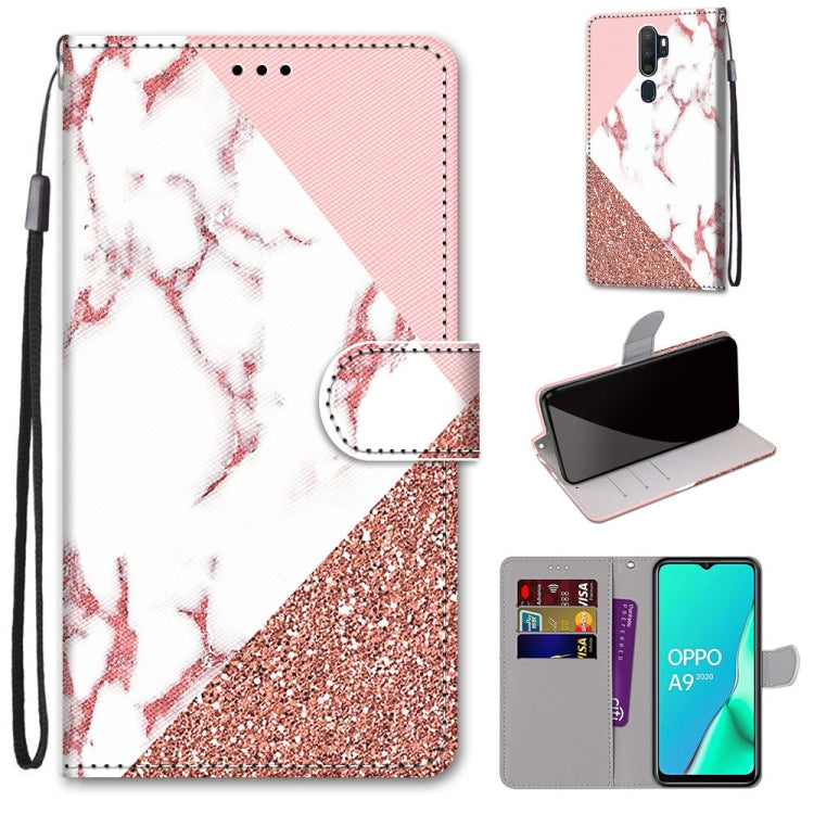 Coloured Drawing Cross Texture Horizontal Flip PU Leather Case with Holder & Card Slots & Wallet & Lanyard, For OPPO A9 (2020) / A5 (2020) / A11X / A11, For OPPO A15 / A15s, For OPPO A53 4G(2020) / A53s / A32 / A33 (2020)�������������������������������...