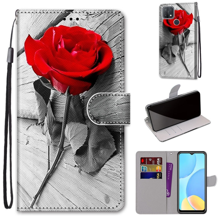 Coloured Drawing Cross Texture Horizontal Flip PU Leather Case with Holder & Card Slots & Wallet & Lanyard, For OPPO A9 (2020) / A5 (2020) / A11X / A11, For OPPO A15 / A15s, For OPPO A53 4G(2020) / A53s / A32 / A33 (2020)�������������������������������...