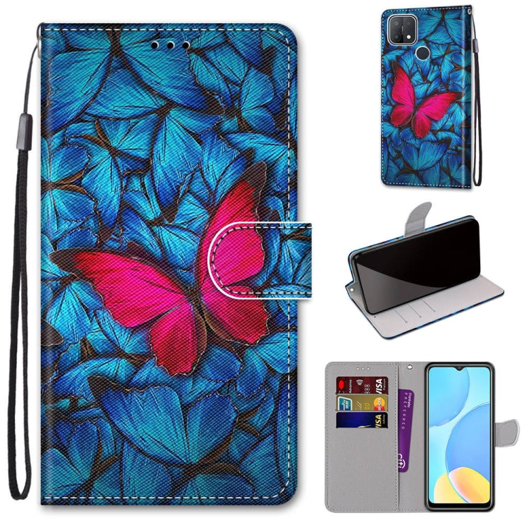 Coloured Drawing Cross Texture Horizontal Flip PU Leather Case with Holder & Card Slots & Wallet & Lanyard, For OPPO A9 (2020) / A5 (2020) / A11X / A11, For OPPO A15 / A15s, For OPPO A53 4G(2020) / A53s / A32 / A33 (2020)�������������������������������...