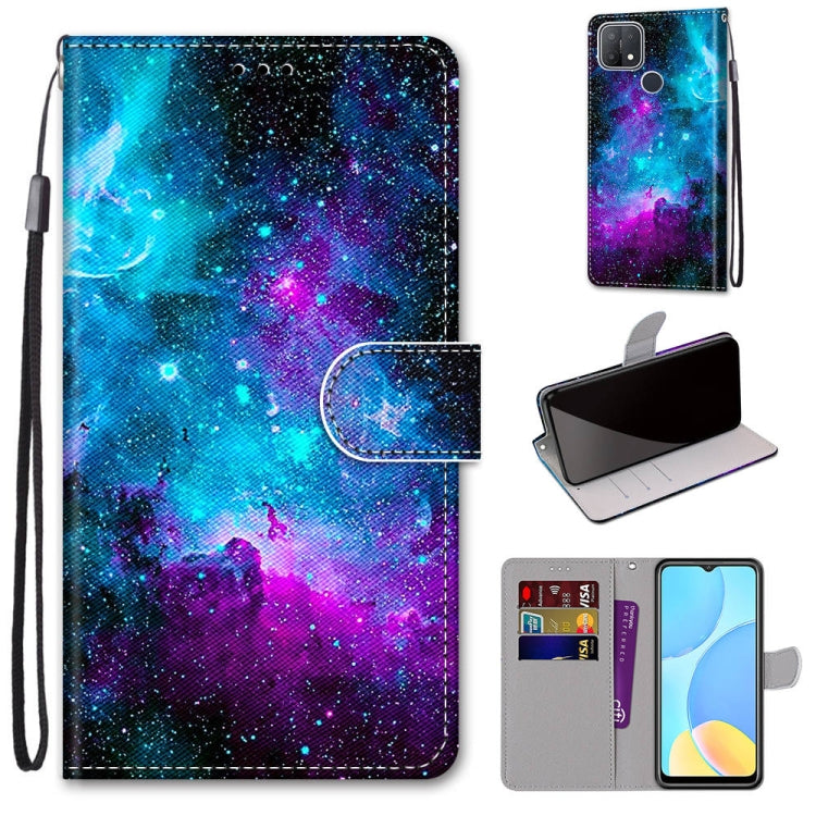 Coloured Drawing Cross Texture Horizontal Flip PU Leather Case with Holder & Card Slots & Wallet & Lanyard, For OPPO A9 (2020) / A5 (2020) / A11X / A11, For OPPO A15 / A15s, For OPPO A53 4G(2020) / A53s / A32 / A33 (2020)�������������������������������...