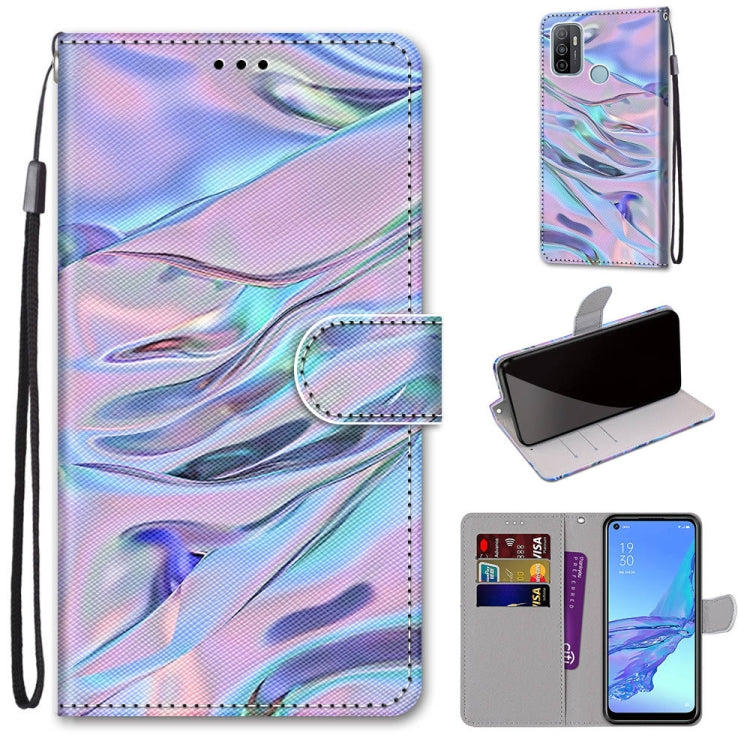 Coloured Drawing Cross Texture Horizontal Flip PU Leather Case with Holder & Card Slots & Wallet & Lanyard, For OPPO A9 (2020) / A5 (2020) / A11X / A11, For OPPO A15 / A15s, For OPPO A53 4G(2020) / A53s / A32 / A33 (2020)�������������������������������...