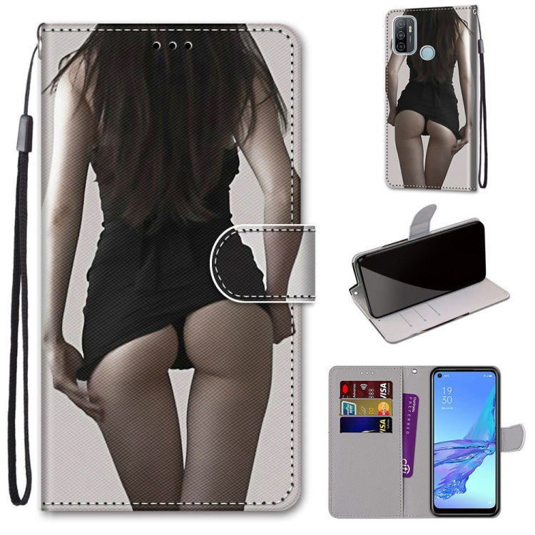 Coloured Drawing Cross Texture Horizontal Flip PU Leather Case with Holder & Card Slots & Wallet & Lanyard, For OPPO A9 (2020) / A5 (2020) / A11X / A11, For OPPO A15 / A15s, For OPPO A53 4G(2020) / A53s / A32 / A33 (2020)�������������������������������...