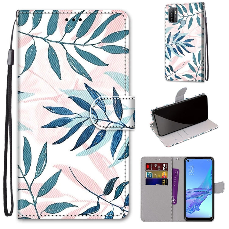 Coloured Drawing Cross Texture Horizontal Flip PU Leather Case with Holder & Card Slots & Wallet & Lanyard, For OPPO A9 (2020) / A5 (2020) / A11X / A11, For OPPO A15 / A15s, For OPPO A53 4G(2020) / A53s / A32 / A33 (2020)�������������������������������...