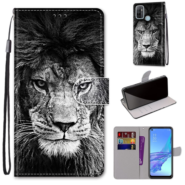 Coloured Drawing Cross Texture Horizontal Flip PU Leather Case with Holder & Card Slots & Wallet & Lanyard, For OPPO A9 (2020) / A5 (2020) / A11X / A11, For OPPO A15 / A15s, For OPPO A53 4G(2020) / A53s / A32 / A33 (2020)�������������������������������...