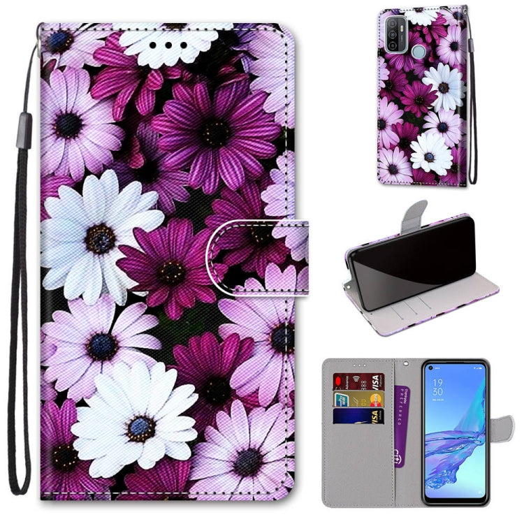 Coloured Drawing Cross Texture Horizontal Flip PU Leather Case with Holder & Card Slots & Wallet & Lanyard, For OPPO A9 (2020) / A5 (2020) / A11X / A11, For OPPO A15 / A15s, For OPPO A53 4G(2020) / A53s / A32 / A33 (2020)�������������������������������...