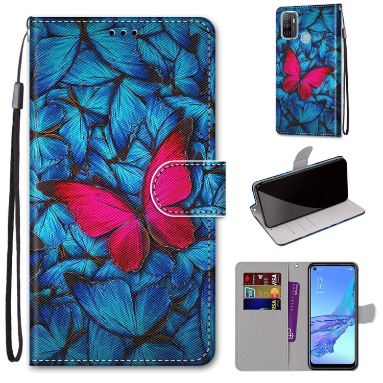 Coloured Drawing Cross Texture Horizontal Flip PU Leather Case with Holder & Card Slots & Wallet & Lanyard, For OPPO A9 (2020) / A5 (2020) / A11X / A11, For OPPO A15 / A15s, For OPPO A53 4G(2020) / A53s / A32 / A33 (2020)�������������������������������...