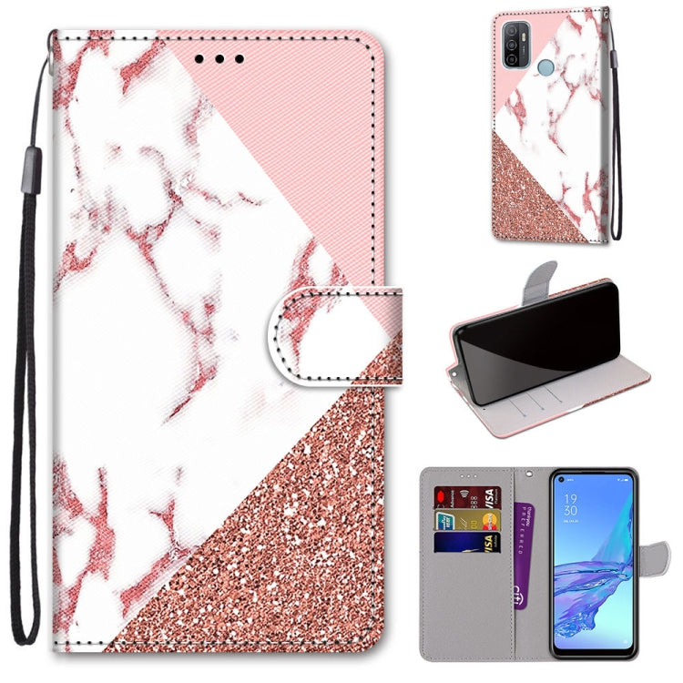 Coloured Drawing Cross Texture Horizontal Flip PU Leather Case with Holder & Card Slots & Wallet & Lanyard, For OPPO A9 (2020) / A5 (2020) / A11X / A11, For OPPO A15 / A15s, For OPPO A53 4G(2020) / A53s / A32 / A33 (2020)�������������������������������...