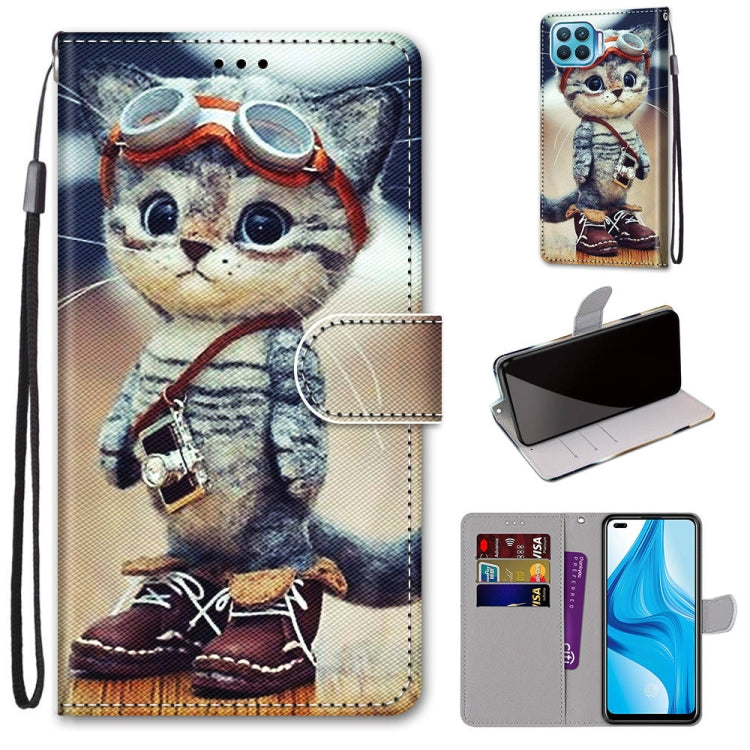 Coloured Drawing Cross Texture Horizontal Flip PU Leather Case with Holder & Card Slots & Wallet & Lanyard, For OPPO A9 (2020) / A5 (2020) / A11X / A11, For OPPO A15 / A15s, For OPPO A53 4G(2020) / A53s / A32 / A33 (2020)�������������������������������...