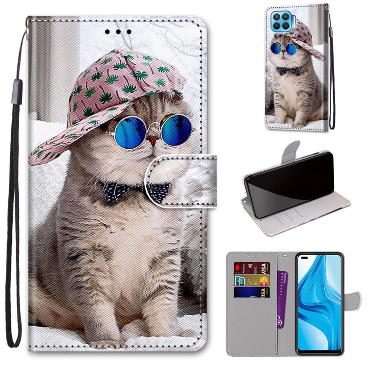 Coloured Drawing Cross Texture Horizontal Flip PU Leather Case with Holder & Card Slots & Wallet & Lanyard, For OPPO A9 (2020) / A5 (2020) / A11X / A11, For OPPO A15 / A15s, For OPPO A53 4G(2020) / A53s / A32 / A33 (2020)�������������������������������...