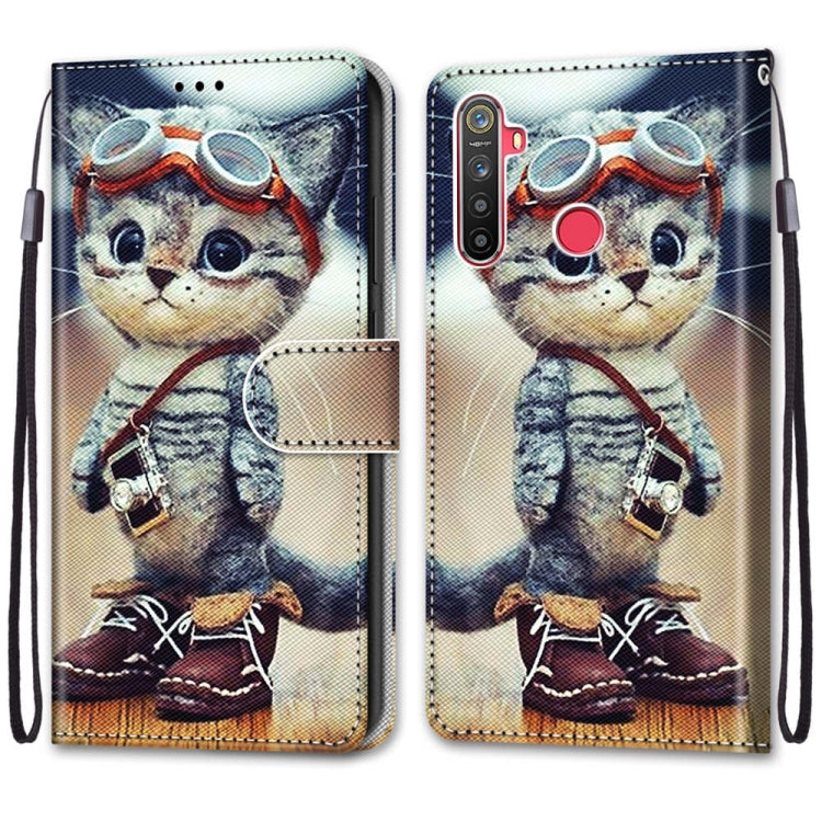 Coloured Drawing Cross Texture Horizontal Flip PU Leather Case with Holder & Card Slots & Wallet & Lanyard, For OPPO Realme 5 / 5s / 5i / C3 / C3i / 6i / Narzo10 / 10A / 20A, For OPPO Realme C15 / C12 / C25 / 7i (Global) / Narzo 20 / 30A���������������...