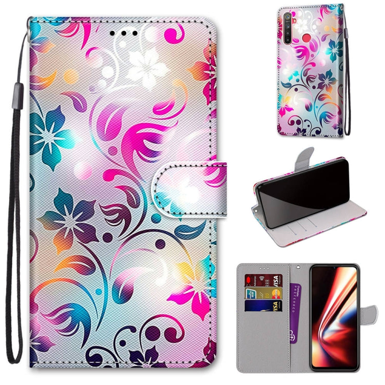 Coloured Drawing Cross Texture Horizontal Flip PU Leather Case with Holder & Card Slots & Wallet & Lanyard, For OPPO Realme 5 / 5s / 5i / C3 / C3i / 6i / Narzo10 / 10A / 20A, For OPPO Realme C15 / C12 / C25 / 7i (Global) / Narzo 20 / 30A���������������...