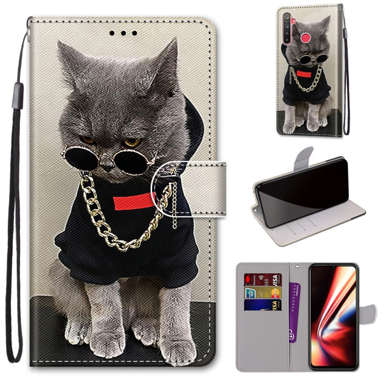 Coloured Drawing Cross Texture Horizontal Flip PU Leather Case with Holder & Card Slots & Wallet & Lanyard, For OPPO Realme 5 / 5s / 5i / C3 / C3i / 6i / Narzo10 / 10A / 20A, For OPPO Realme C15 / C12 / C25 / 7i (Global) / Narzo 20 / 30A���������������...