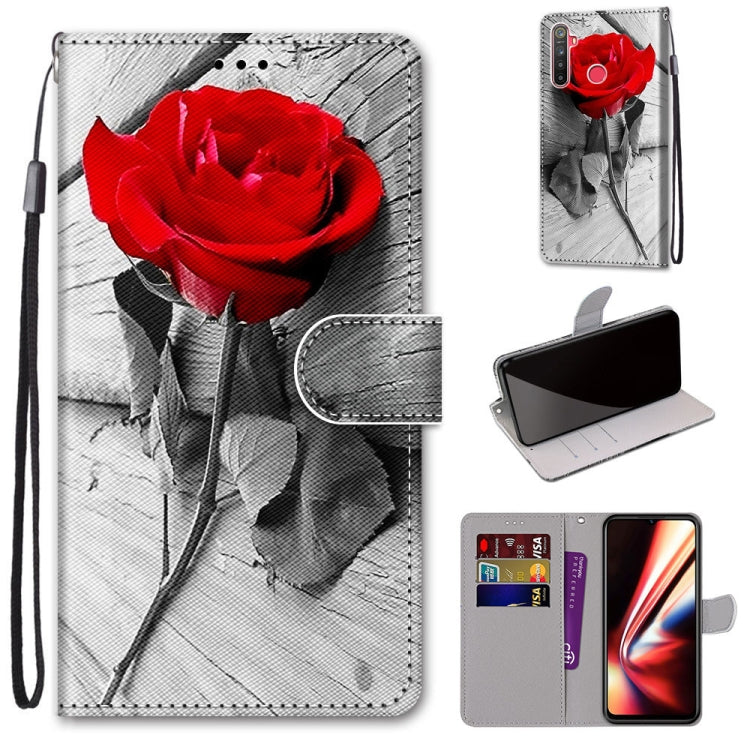 Coloured Drawing Cross Texture Horizontal Flip PU Leather Case with Holder & Card Slots & Wallet & Lanyard, For OPPO Realme 5 / 5s / 5i / C3 / C3i / 6i / Narzo10 / 10A / 20A, For OPPO Realme C15 / C12 / C25 / 7i (Global) / Narzo 20 / 30A���������������...