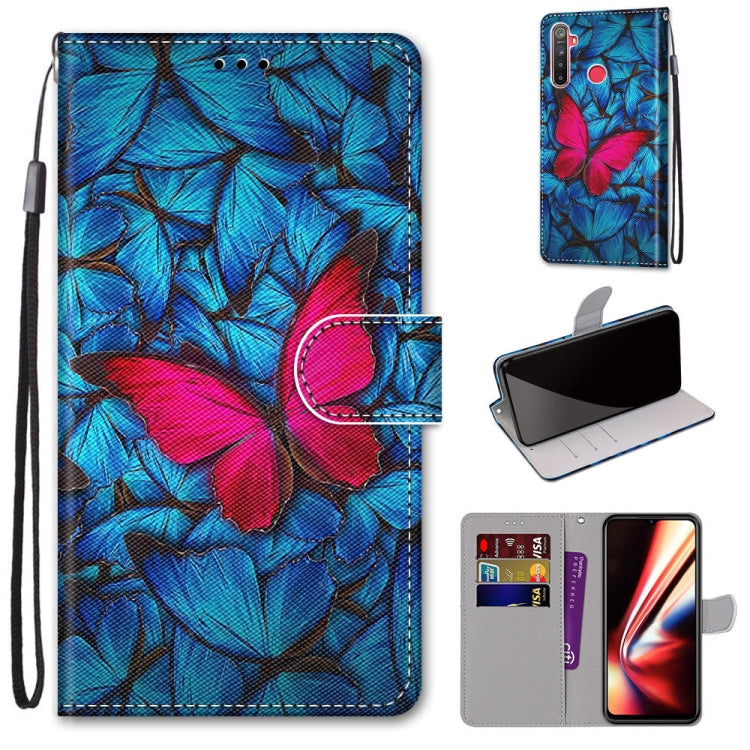 Coloured Drawing Cross Texture Horizontal Flip PU Leather Case with Holder & Card Slots & Wallet & Lanyard, For OPPO Realme 5 / 5s / 5i / C3 / C3i / 6i / Narzo10 / 10A / 20A, For OPPO Realme C15 / C12 / C25 / 7i (Global) / Narzo 20 / 30A���������������...