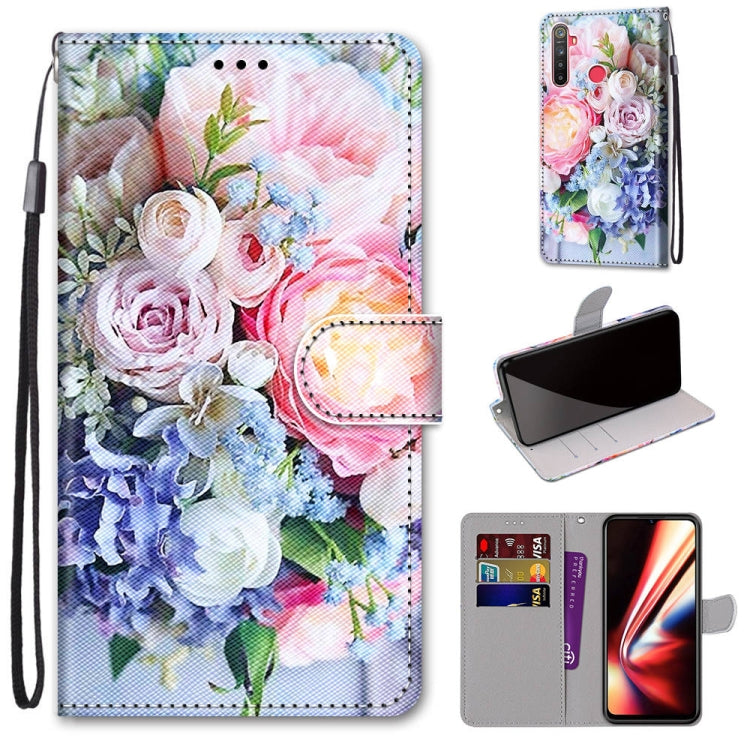 Coloured Drawing Cross Texture Horizontal Flip PU Leather Case with Holder & Card Slots & Wallet & Lanyard, For OPPO Realme 5 / 5s / 5i / C3 / C3i / 6i / Narzo10 / 10A / 20A, For OPPO Realme C15 / C12 / C25 / 7i (Global) / Narzo 20 / 30A���������������...