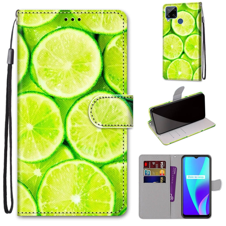 Coloured Drawing Cross Texture Horizontal Flip PU Leather Case with Holder & Card Slots & Wallet & Lanyard, For OPPO Realme 5 / 5s / 5i / C3 / C3i / 6i / Narzo10 / 10A / 20A, For OPPO Realme C15 / C12 / C25 / 7i (Global) / Narzo 20 / 30A���������������...
