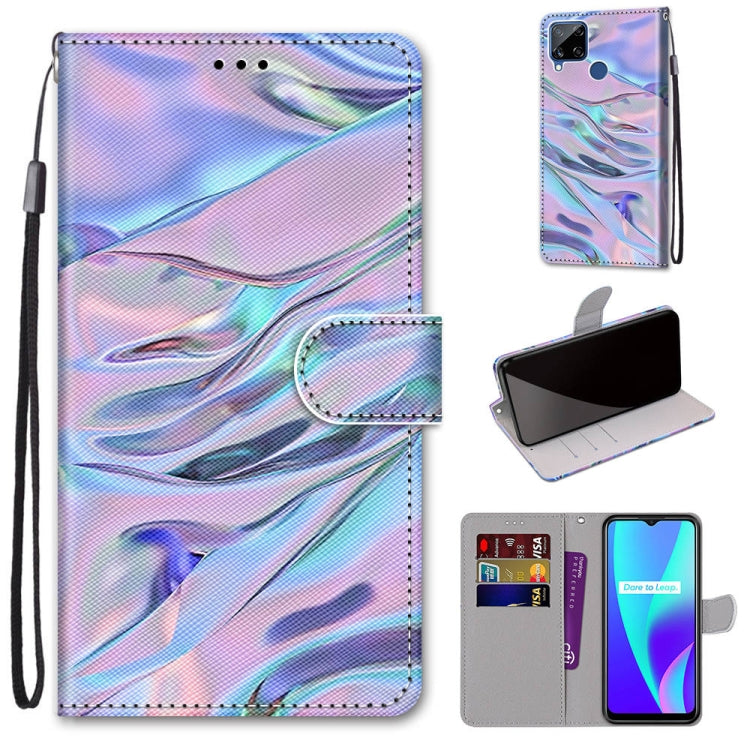 Coloured Drawing Cross Texture Horizontal Flip PU Leather Case with Holder & Card Slots & Wallet & Lanyard, For OPPO Realme 5 / 5s / 5i / C3 / C3i / 6i / Narzo10 / 10A / 20A, For OPPO Realme C15 / C12 / C25 / 7i (Global) / Narzo 20 / 30A���������������...