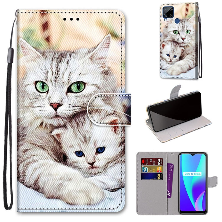 Coloured Drawing Cross Texture Horizontal Flip PU Leather Case with Holder & Card Slots & Wallet & Lanyard, For OPPO Realme 5 / 5s / 5i / C3 / C3i / 6i / Narzo10 / 10A / 20A, For OPPO Realme C15 / C12 / C25 / 7i (Global) / Narzo 20 / 30A���������������...