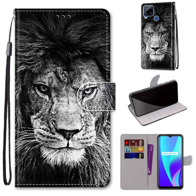 Coloured Drawing Cross Texture Horizontal Flip PU Leather Case with Holder & Card Slots & Wallet & Lanyard, For OPPO Realme 5 / 5s / 5i / C3 / C3i / 6i / Narzo10 / 10A / 20A, For OPPO Realme C15 / C12 / C25 / 7i (Global) / Narzo 20 / 30A���������������...