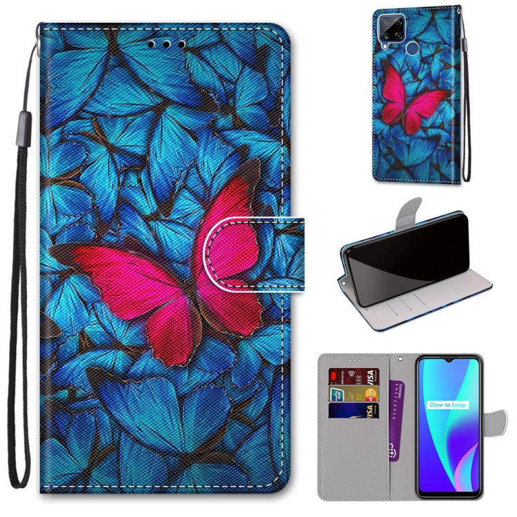 Coloured Drawing Cross Texture Horizontal Flip PU Leather Case with Holder & Card Slots & Wallet & Lanyard, For OPPO Realme 5 / 5s / 5i / C3 / C3i / 6i / Narzo10 / 10A / 20A, For OPPO Realme C15 / C12 / C25 / 7i (Global) / Narzo 20 / 30A���������������...