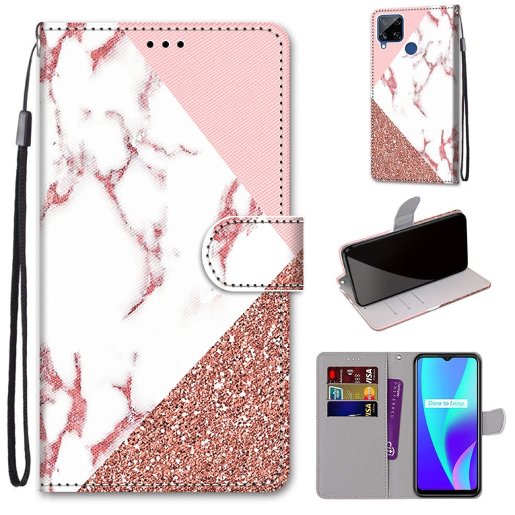 Coloured Drawing Cross Texture Horizontal Flip PU Leather Case with Holder & Card Slots & Wallet & Lanyard, For OPPO Realme 5 / 5s / 5i / C3 / C3i / 6i / Narzo10 / 10A / 20A, For OPPO Realme C15 / C12 / C25 / 7i (Global) / Narzo 20 / 30A���������������...