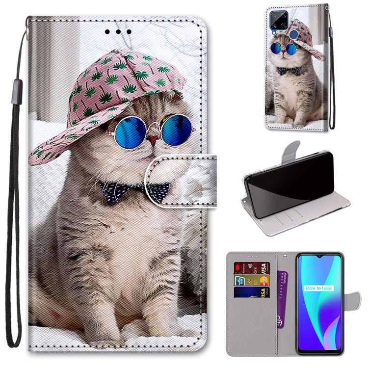 Coloured Drawing Cross Texture Horizontal Flip PU Leather Case with Holder & Card Slots & Wallet & Lanyard, For OPPO Realme 5 / 5s / 5i / C3 / C3i / 6i / Narzo10 / 10A / 20A, For OPPO Realme C15 / C12 / C25 / 7i (Global) / Narzo 20 / 30A���������������...