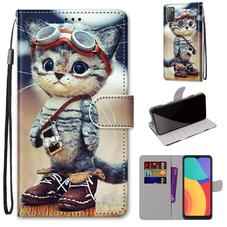 Coloured Drawing Cross Texture Horizontal Flip PU Leather Case with Holder & Card Slots & Wallet & Lanyard, For OPPO Realme 5 / 5s / 5i / C3 / C3i / 6i / Narzo10 / 10A / 20A, For OPPO Realme C15 / C12 / C25 / 7i (Global) / Narzo 20 / 30A���������������...