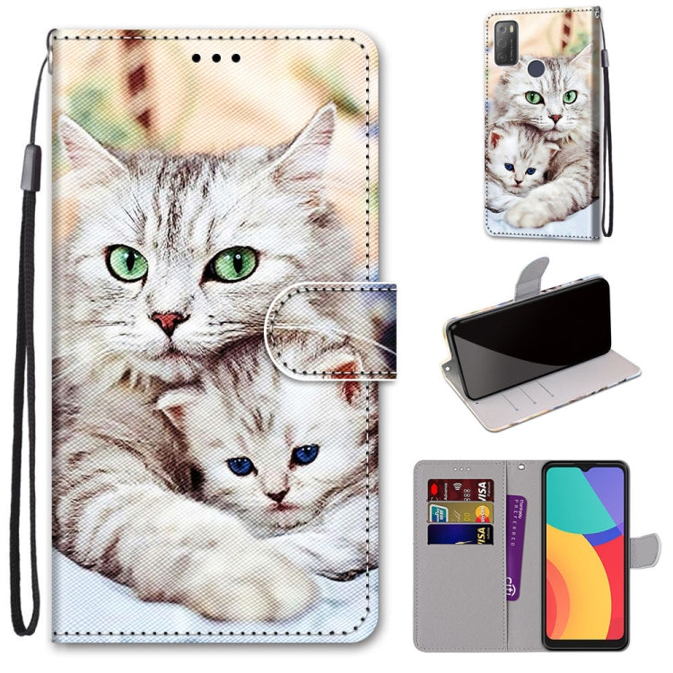 Coloured Drawing Cross Texture Horizontal Flip PU Leather Case with Holder & Card Slots & Wallet & Lanyard, For OPPO Realme 5 / 5s / 5i / C3 / C3i / 6i / Narzo10 / 10A / 20A, For OPPO Realme C15 / C12 / C25 / 7i (Global) / Narzo 20 / 30A���������������...