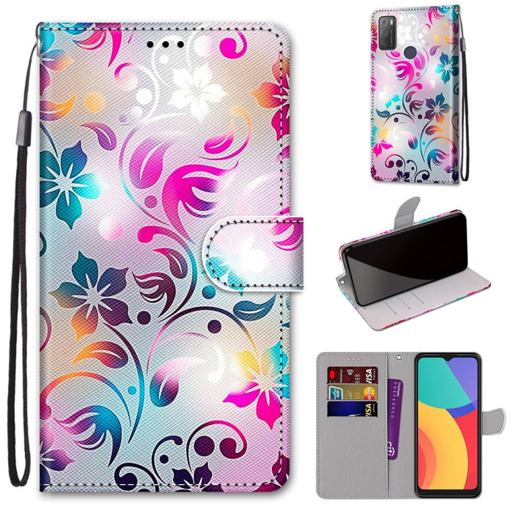 Coloured Drawing Cross Texture Horizontal Flip PU Leather Case with Holder & Card Slots & Wallet & Lanyard, For OPPO Realme 5 / 5s / 5i / C3 / C3i / 6i / Narzo10 / 10A / 20A, For OPPO Realme C15 / C12 / C25 / 7i (Global) / Narzo 20 / 30A���������������...