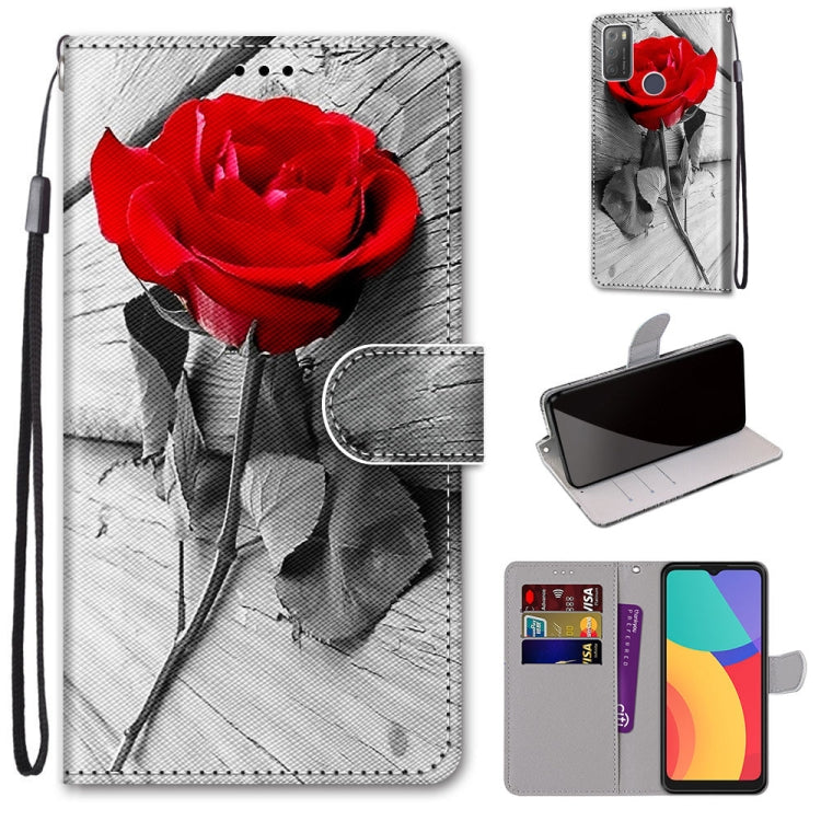 Coloured Drawing Cross Texture Horizontal Flip PU Leather Case with Holder & Card Slots & Wallet & Lanyard, For OPPO Realme 5 / 5s / 5i / C3 / C3i / 6i / Narzo10 / 10A / 20A, For OPPO Realme C15 / C12 / C25 / 7i (Global) / Narzo 20 / 30A���������������...