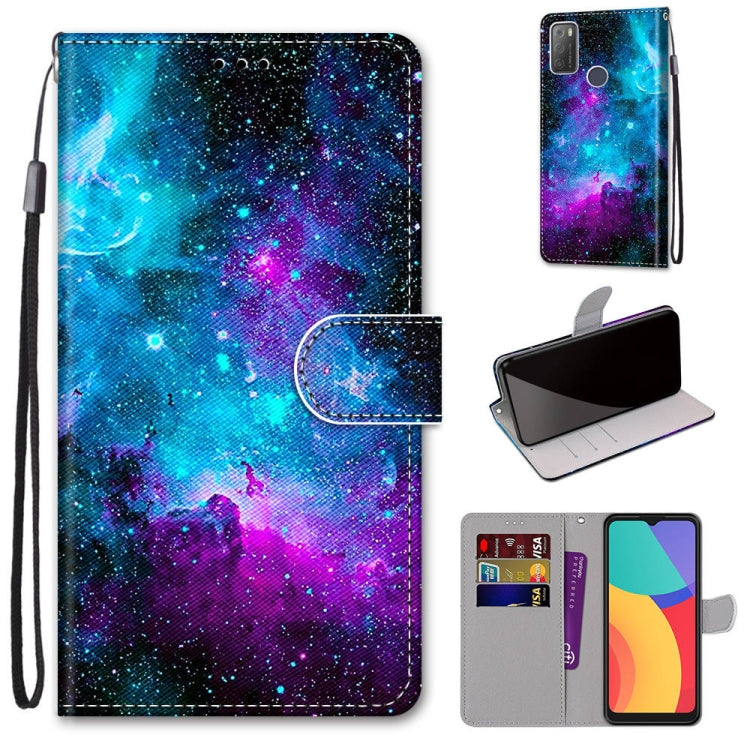 Coloured Drawing Cross Texture Horizontal Flip PU Leather Case with Holder & Card Slots & Wallet & Lanyard, For OPPO Realme 5 / 5s / 5i / C3 / C3i / 6i / Narzo10 / 10A / 20A, For OPPO Realme C15 / C12 / C25 / 7i (Global) / Narzo 20 / 30A���������������...