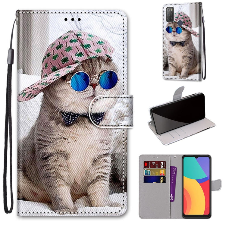 Coloured Drawing Cross Texture Horizontal Flip PU Leather Case with Holder & Card Slots & Wallet & Lanyard, For OPPO Realme 5 / 5s / 5i / C3 / C3i / 6i / Narzo10 / 10A / 20A, For OPPO Realme C15 / C12 / C25 / 7i (Global) / Narzo 20 / 30A���������������...