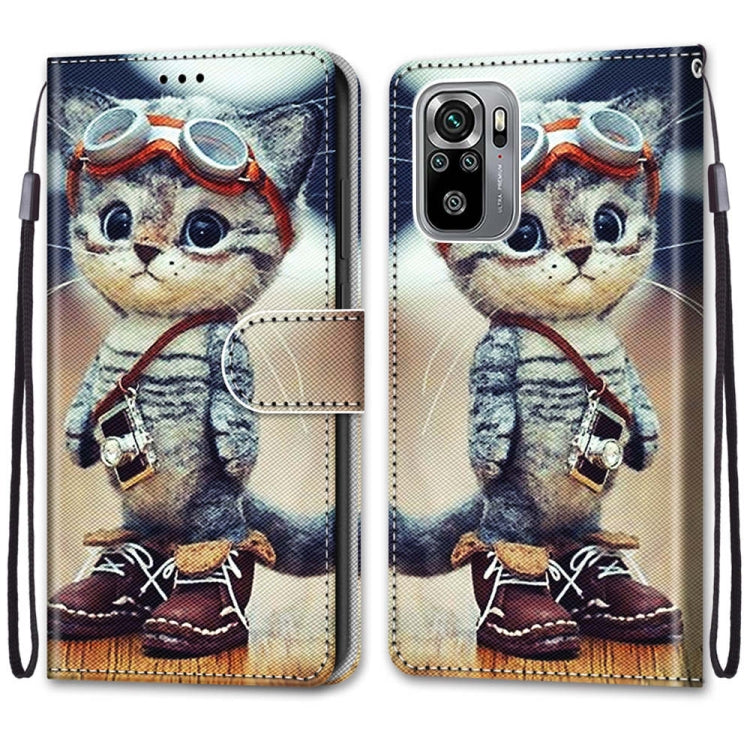 Coloured Drawing Cross Texture Horizontal Flip PU Leather Case with Holder & Card Slots & Wallet & Lanyard, For Xiaomi Redmi Note 10 4G / Note 10S, For Xiaomi Redmi Note 10 5G, For Xiaomi Redmi Note 10 Pro Max / Note 10 Pro, For Nokia 5.4