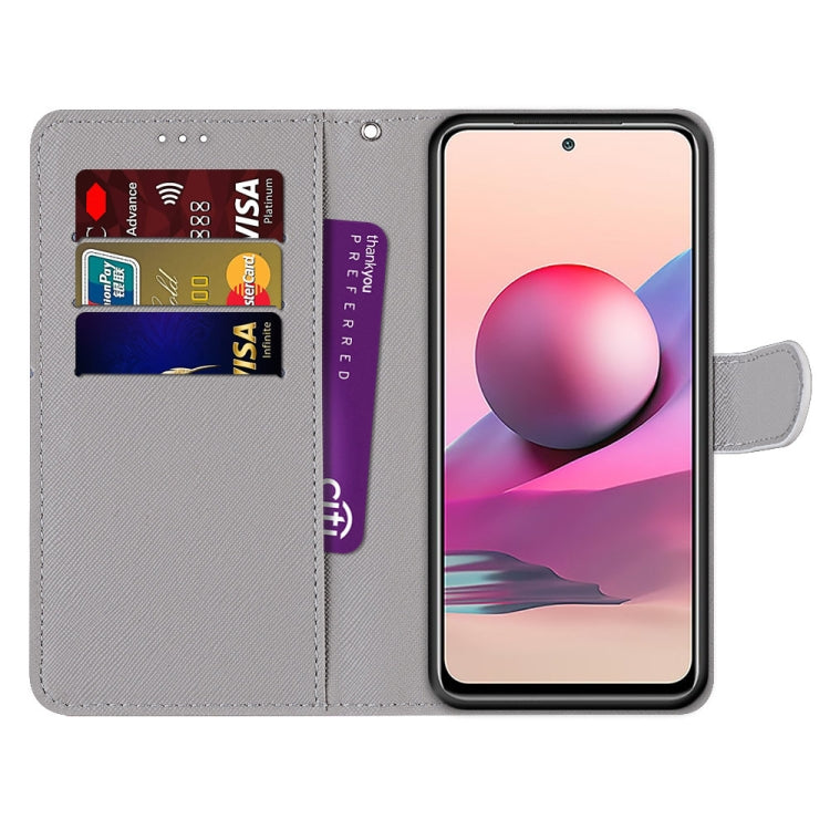 Coloured Drawing Cross Texture Horizontal Flip PU Leather Case with Holder & Card Slots & Wallet & Lanyard, For Xiaomi Redmi Note 10 4G / Note 10S, For Xiaomi Redmi Note 10 5G, For Xiaomi Redmi Note 10 Pro Max / Note 10 Pro, For Nokia 5.4