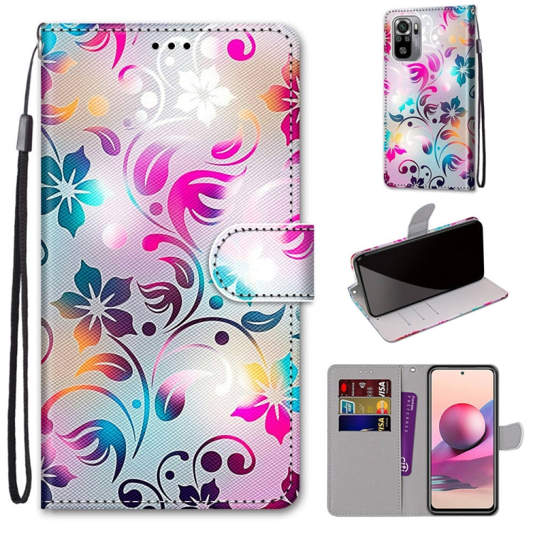 Coloured Drawing Cross Texture Horizontal Flip PU Leather Case with Holder & Card Slots & Wallet & Lanyard, For Xiaomi Redmi Note 10 4G / Note 10S, For Xiaomi Redmi Note 10 5G, For Xiaomi Redmi Note 10 Pro Max / Note 10 Pro, For Nokia 5.4
