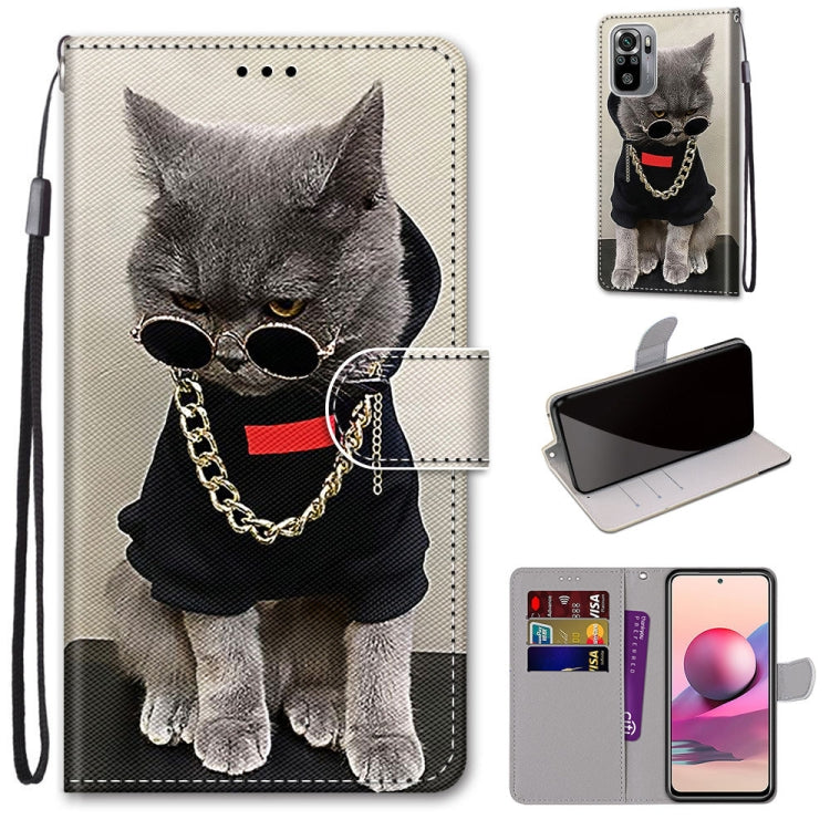 Coloured Drawing Cross Texture Horizontal Flip PU Leather Case with Holder & Card Slots & Wallet & Lanyard, For Xiaomi Redmi Note 10 4G / Note 10S, For Xiaomi Redmi Note 10 5G, For Xiaomi Redmi Note 10 Pro Max / Note 10 Pro, For Nokia 5.4