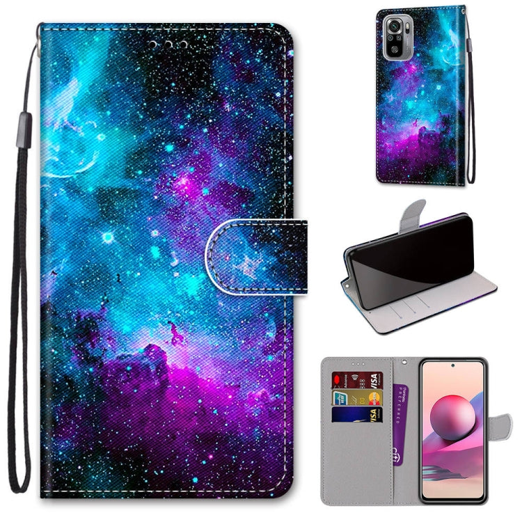 Coloured Drawing Cross Texture Horizontal Flip PU Leather Case with Holder & Card Slots & Wallet & Lanyard, For Xiaomi Redmi Note 10 4G / Note 10S, For Xiaomi Redmi Note 10 5G, For Xiaomi Redmi Note 10 Pro Max / Note 10 Pro, For Nokia 5.4