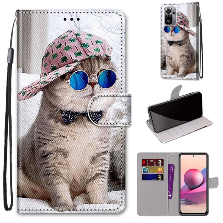 Coloured Drawing Cross Texture Horizontal Flip PU Leather Case with Holder & Card Slots & Wallet & Lanyard, For Xiaomi Redmi Note 10 4G / Note 10S, For Xiaomi Redmi Note 10 5G, For Xiaomi Redmi Note 10 Pro Max / Note 10 Pro, For Nokia 5.4