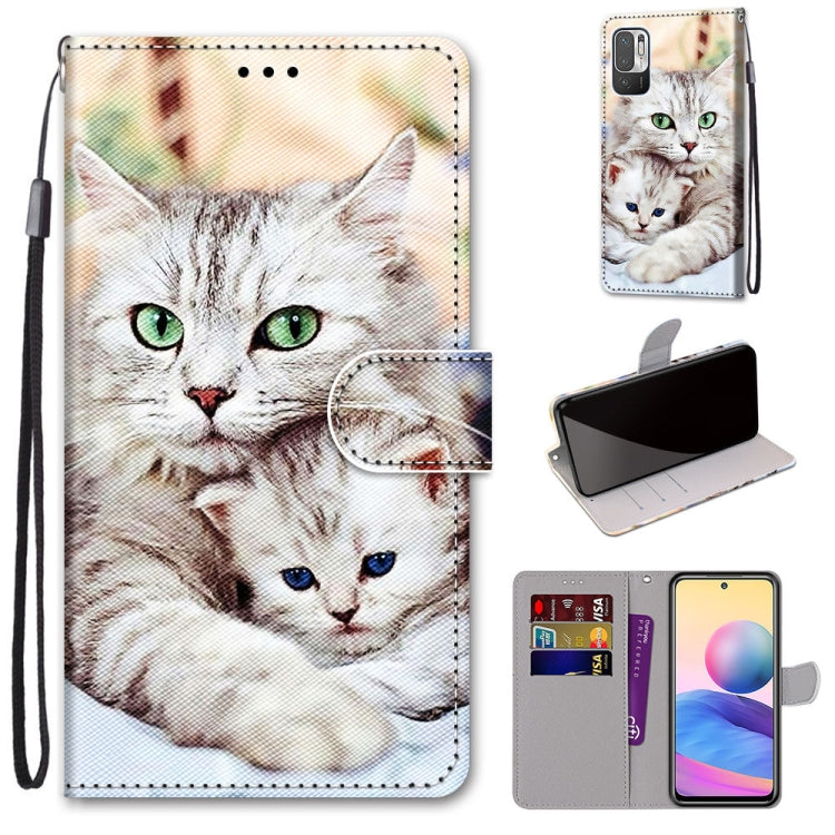 Coloured Drawing Cross Texture Horizontal Flip PU Leather Case with Holder & Card Slots & Wallet & Lanyard, For Xiaomi Redmi Note 10 4G / Note 10S, For Xiaomi Redmi Note 10 5G, For Xiaomi Redmi Note 10 Pro Max / Note 10 Pro, For Nokia 5.4